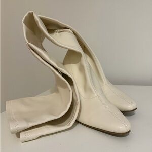 Forever 21 Cream Over the Knee Boots